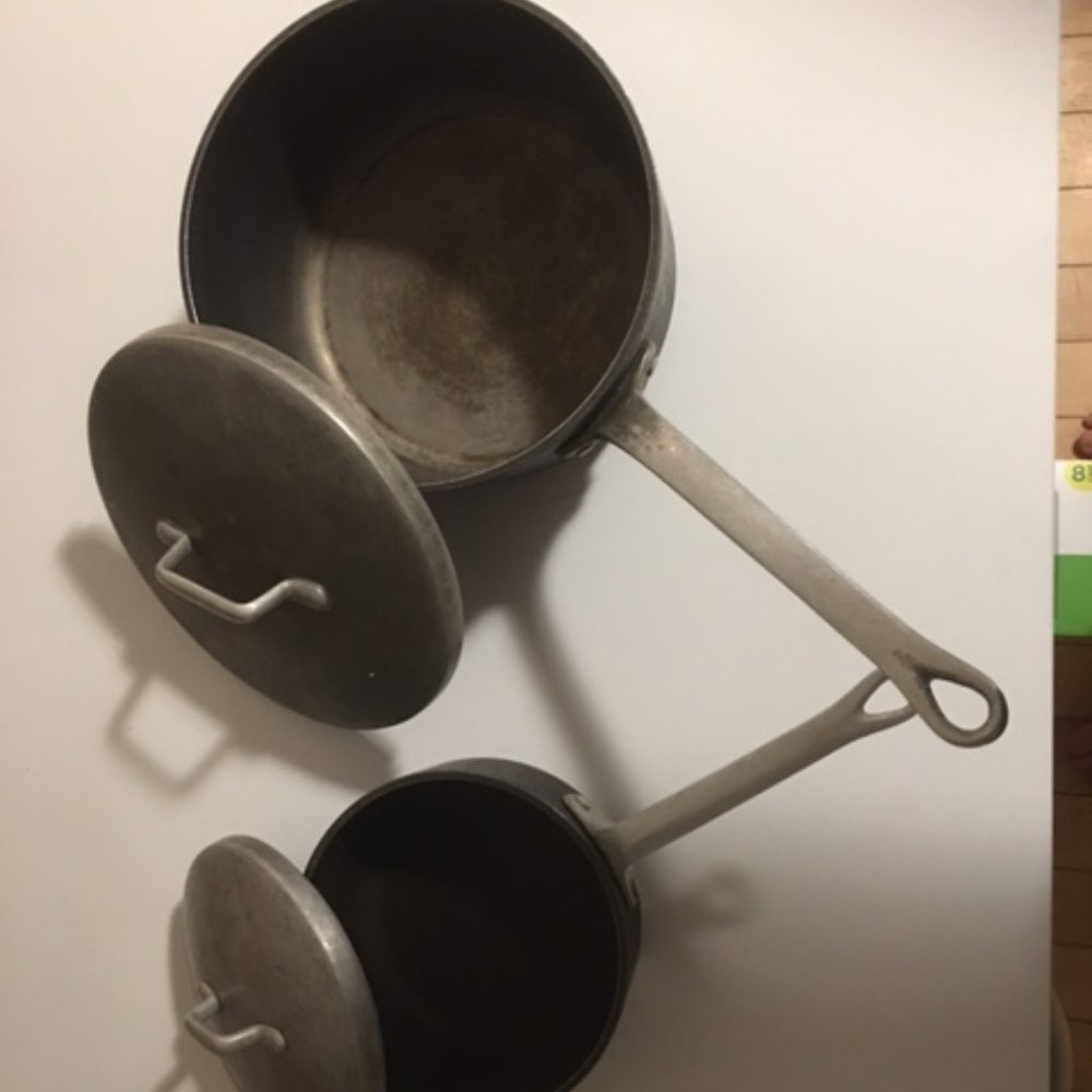 Vintage Magnalite GHC Professional 1 QT and 3 QT Saucepans with Lids Made in USA